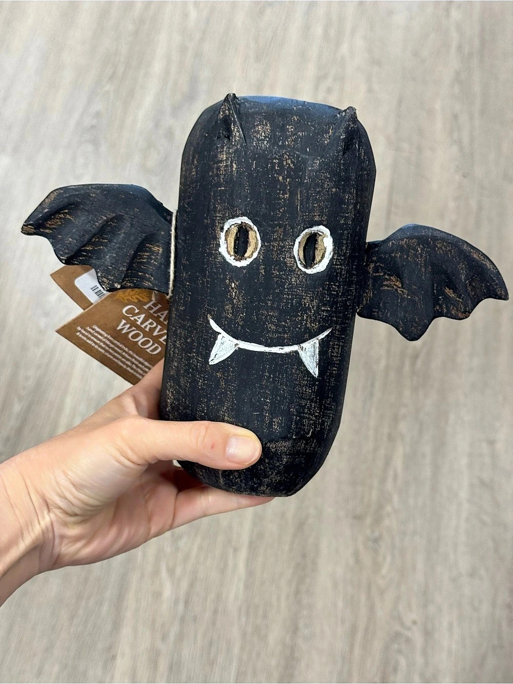 Wooden Bat Halloween Decor NWT
